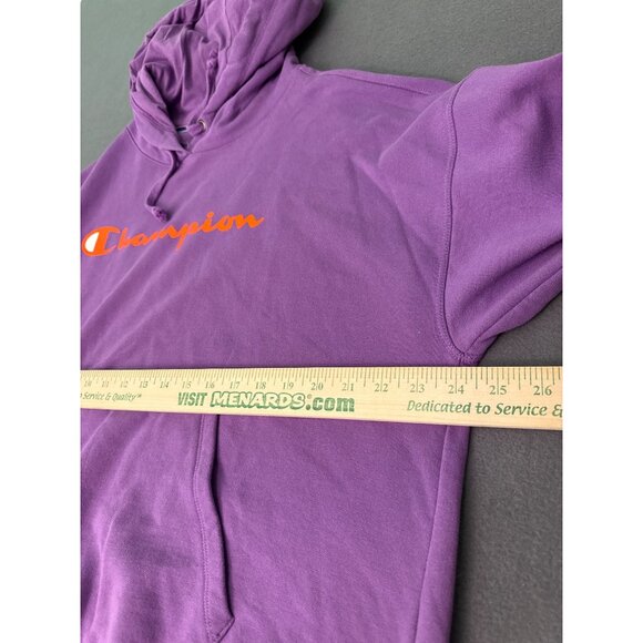 Champion Womens Purple Hooded Sweatshirt Size XL Cotton Blend Kangaroo Pocket - Picture 4 of 7